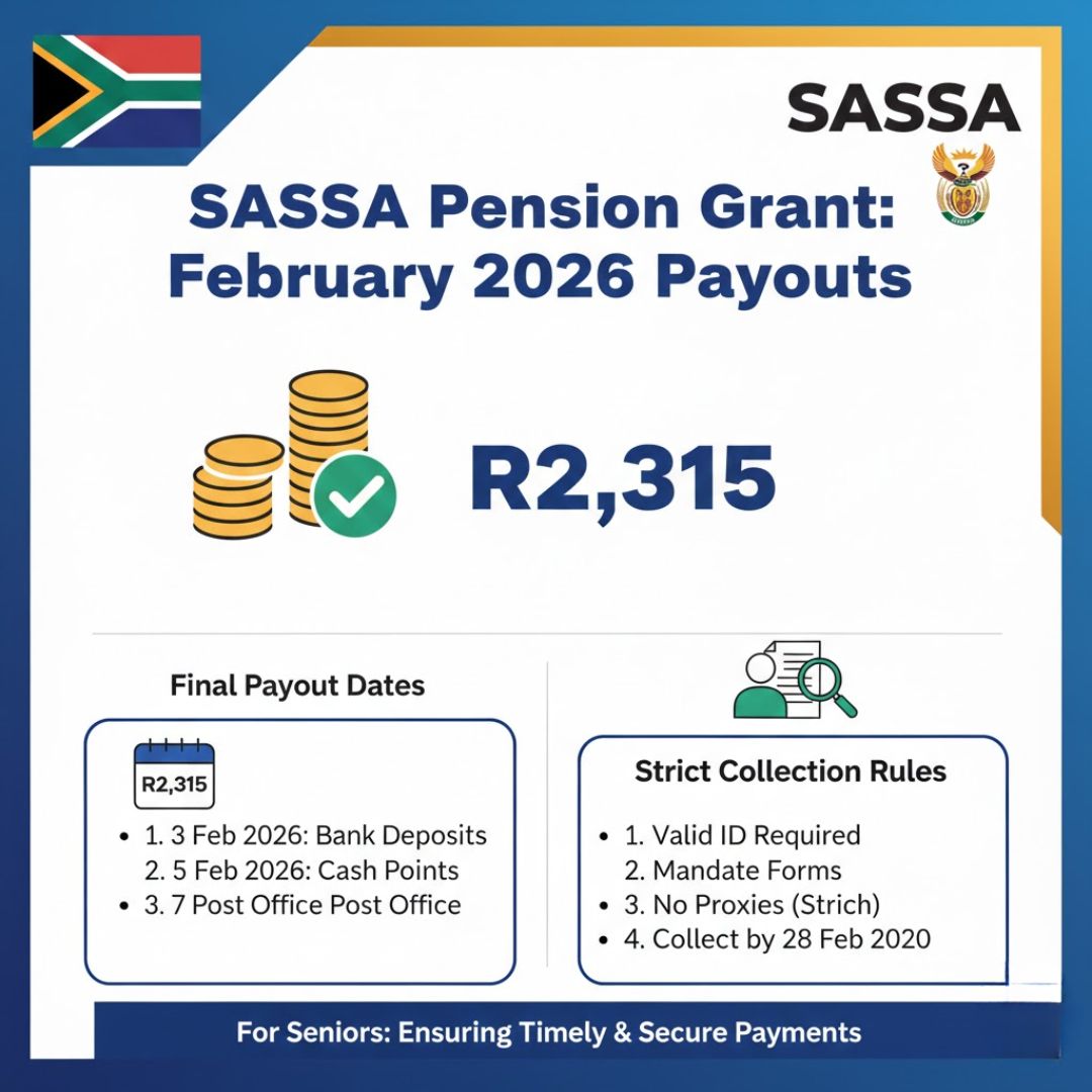 R2,315 SASSA Pension Grant February 2026