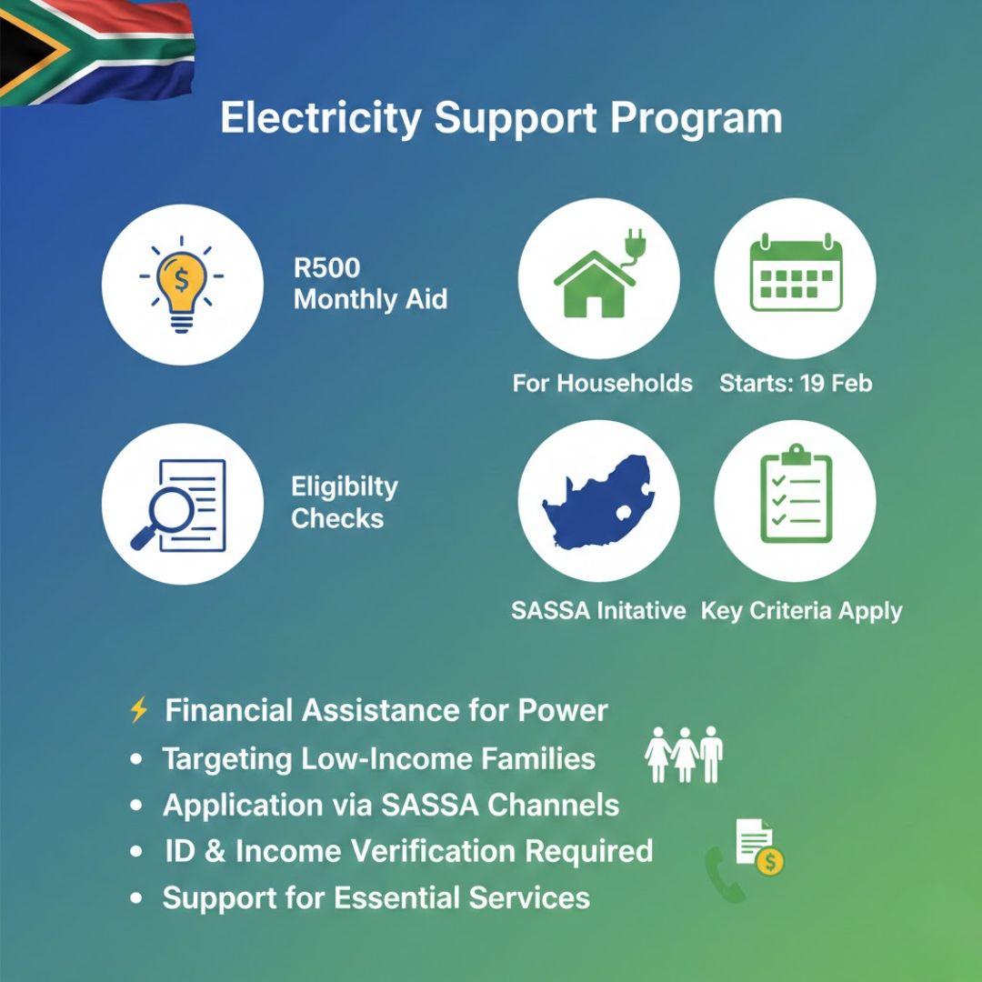 SASSA Adds R500 Electricity 2026