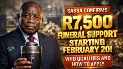 SASSA Confirms R7,500 Funeral Support Starting February 20 – Who Qualifies and How to Apply